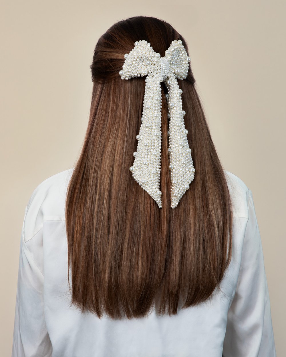 Skraut Hárskraut - pearl bow - Image 1