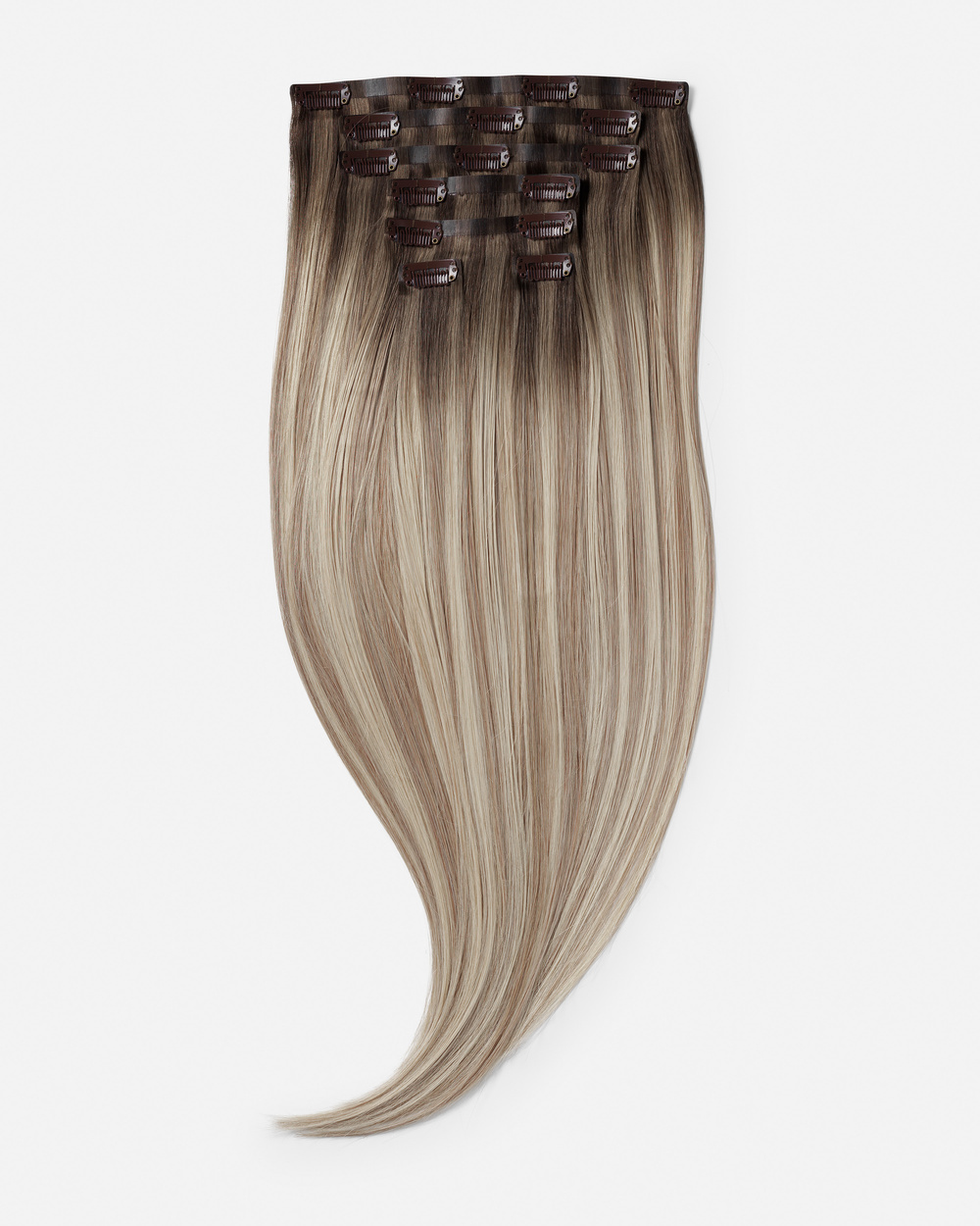 med dark ashy Clip-in invisible 50 cm - Image 1